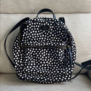 kate spade Black and White Polka Dot Mini Backpack